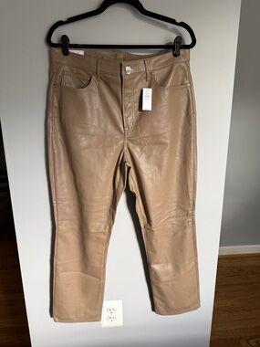 NWT Gap Vegan Leather Vintage Slim High Rise pants